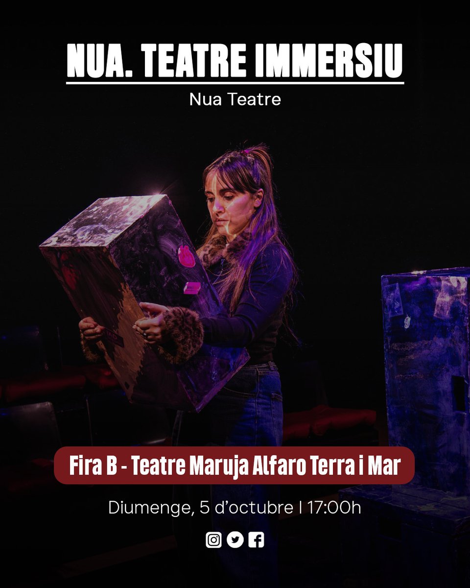 🎭 NUA. TEATRE IMMERSIU de Nua Teatre

A la <a href="/FiraB_IEB/">Fira B!</a> us convidem a experimentar un espectacle que trenca distàncies i ens fa part de la història d’una jove atrapada per la pornovenjança i el ciberassetjament.

#xarxaalcover #teatreencatala #cultura #teatre #llenguacatalana