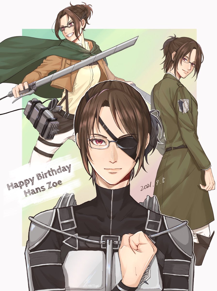 ハンジさんお誕生日おめでとうございます🎊生まれてきてくれてありがとうございます🥹💜これまでもこれからも、おもしろくて優しくて美しくて、そしてカッコいいあなたが大好きです……！！