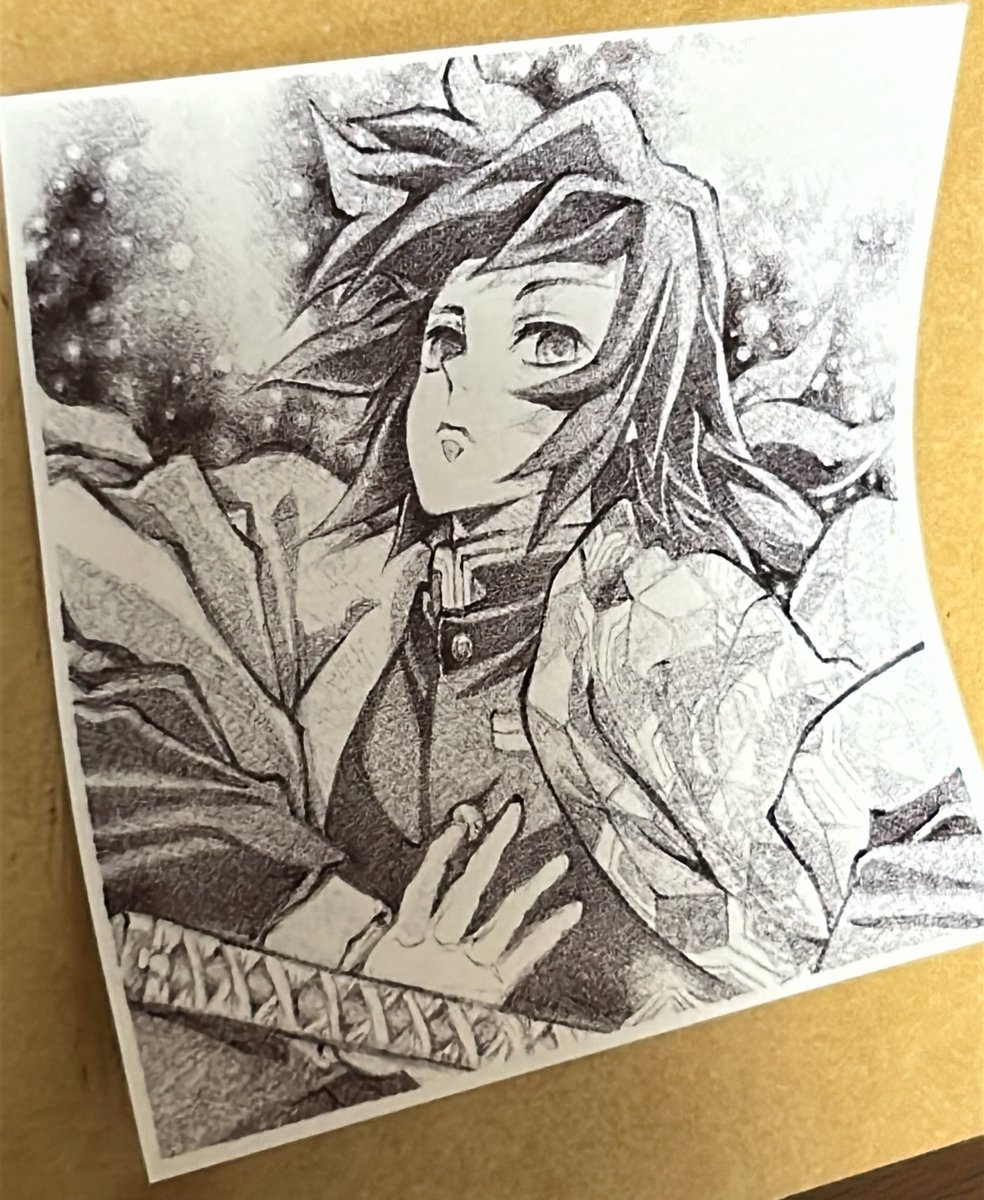yukida_o's tweet photo. 鬼滅の刃をボールペン一発描き（模写）
冨岡義勇✳︎背景は星空にしました https://t.co/4xfhlEp3u5