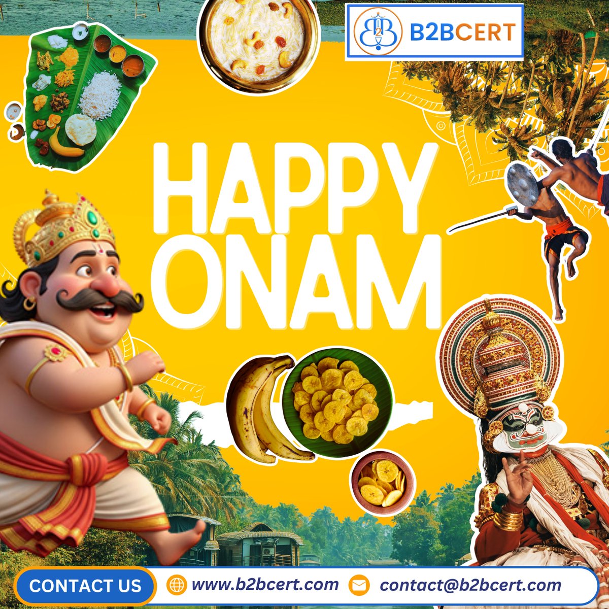 b2bcert's tweet image. 🌼 Happy Onam! 🌼
✨ May this harvest festival bring joy, prosperity, and harmony to your life.
Let’s celebrate the spirit of togetherness, abundance, and happiness this Onam! 🌾🌺
#HappyOnam #Onam2025 #FestivalOfJoy #Prosperity #Togetherness