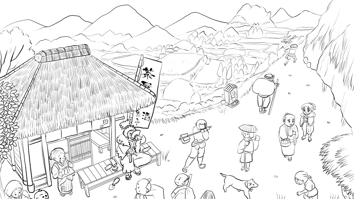 昨日描いた絵です( ゜Д゜)
 恋の魔法とおまじない744-5ラフ
福娘童話集昔話彦一「切れない紙」ペン入れ
不思議の国のアリスクッキーと瓶のラフ      
#恋の魔法とおまじない #昔話 