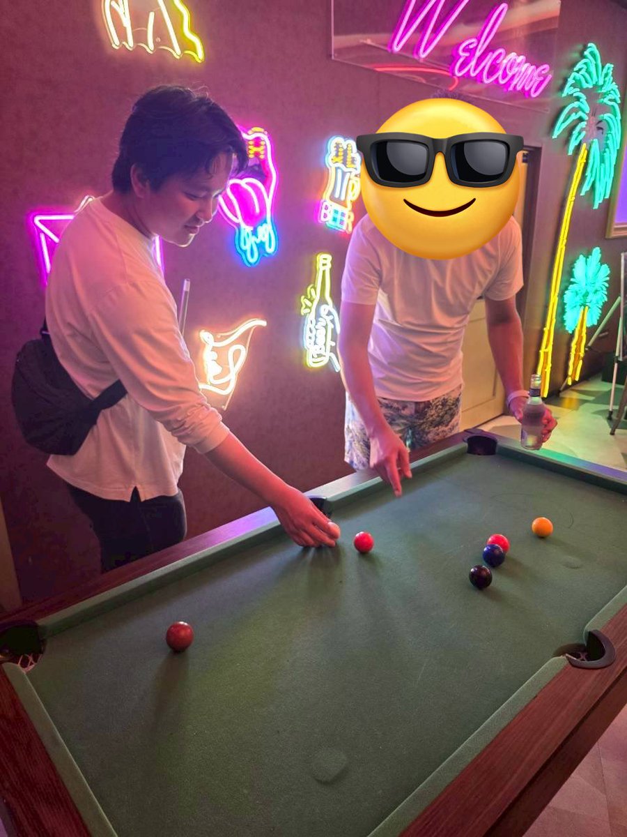 gyosyo_npm's tweet image. 先日は堺支部の若手メンバー(概ね登録5年以内)でビアガーデン？BBQ？に行ってきました🍖🔥

BBQに流しそうめん、暑すぎたので途中からは屋内に移動してダーツやビリヤードなどを楽しみました🎯✨
ダーツ500点超えたかったけどまさかの499…😭

その後は二次会、三次会と大変楽しい1日でした🥰