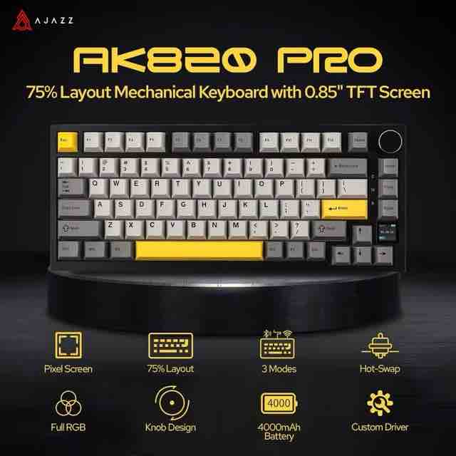 Ajazz AK820 / AK820Pro メカニカルキーボード 有線 【¥3,096】-アリエク特価アラート