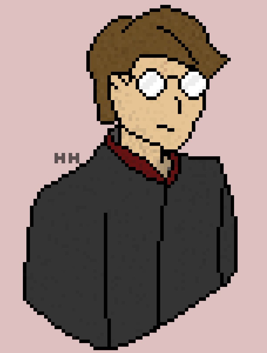 HatsuneMikuExe's tweet photo. Thought I would share a pixel art I did of Harry Potter (Never watched it before) https://t.co/PrXZPwVDRE