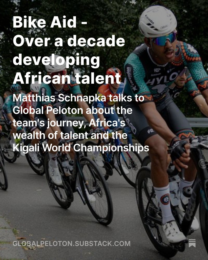 'If we go to a country like Eritrea, I can directly bring ten young riders that when a coach tests them here he would think he has the new Pogačar'

globalpeloton.substack.com/p/bike-aid-ove…