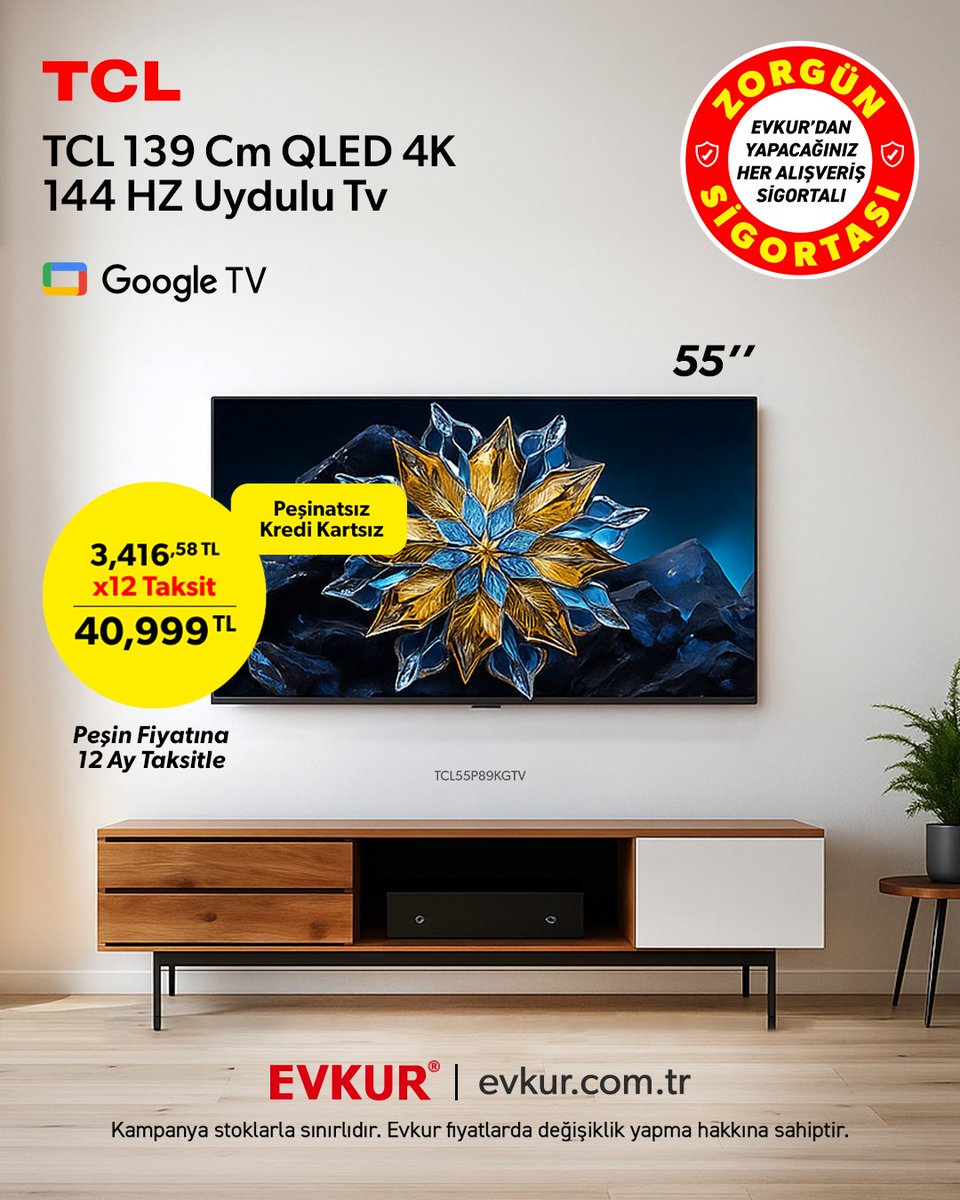 TCL Televizyonlarda Kaçırılmayacak Peşin Fiyatına 12 Taksit Fırsatı.
Detaylı incelemek ve hemen satın almak için  tıklayın👇
evkur.com.tr//tcl-qled-tv-k…
#evkur #tcl