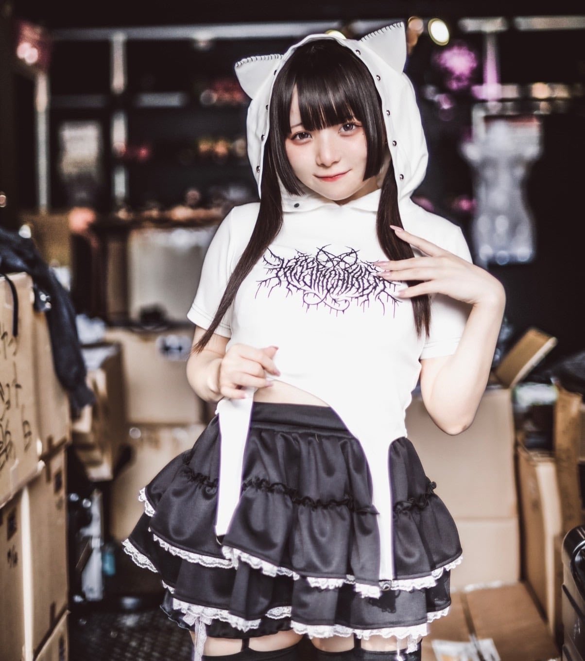 KRYclothing メタリック セットアップ　ブラック　Fサイズ KRYclothing メタリック セットアップ ブラック Fサイズ