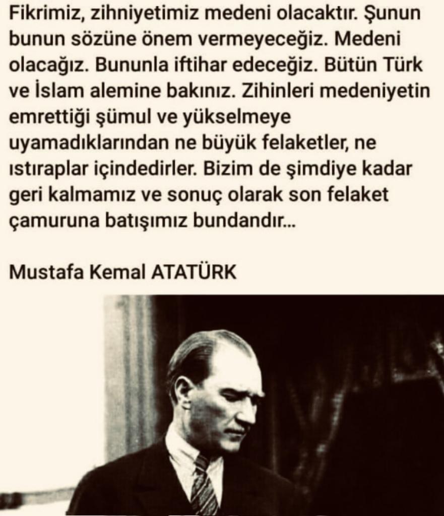 ATATÜRK Diyor ki;