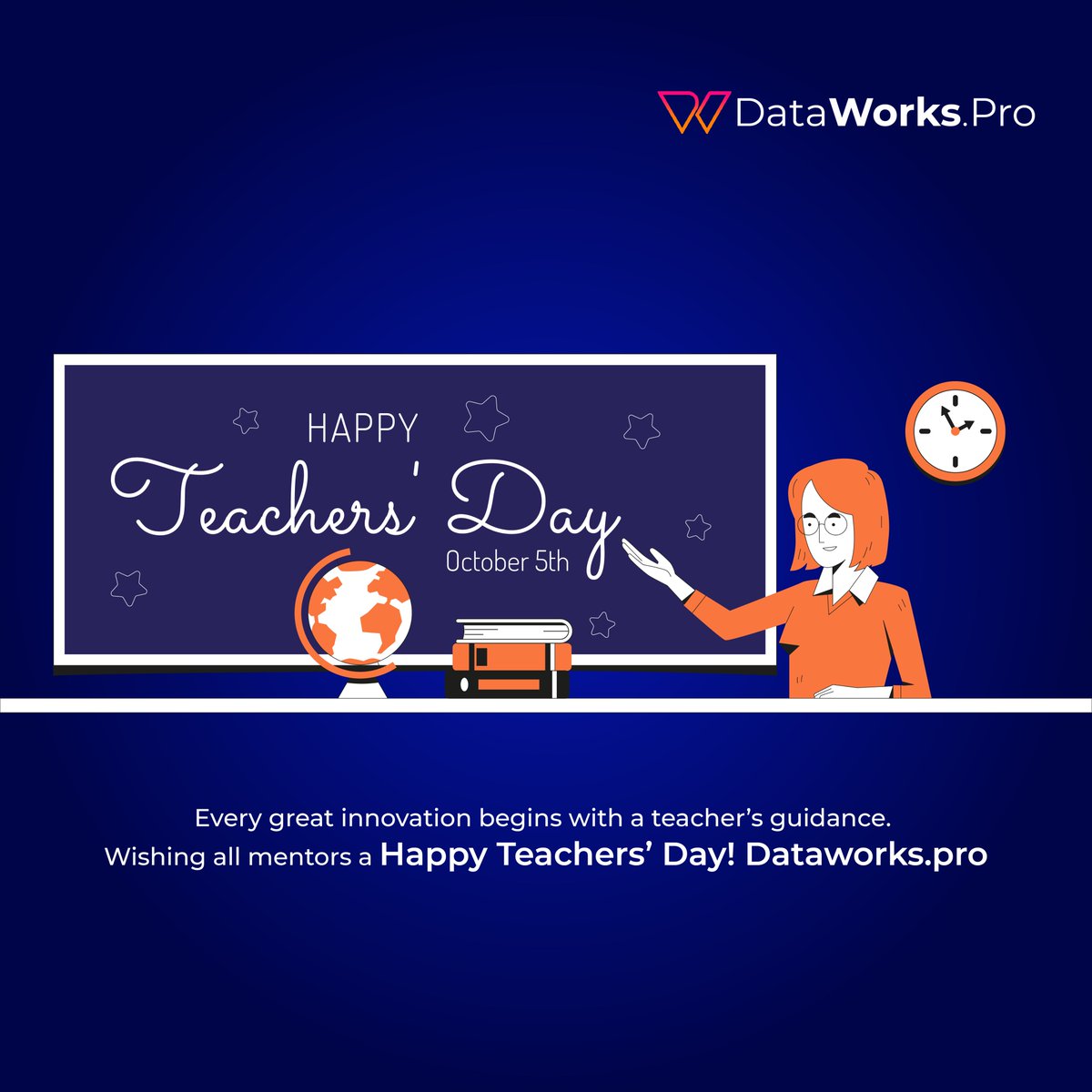 dataworks27's tweet image. ๐ผโจ Every innovation begins with a teacherโs guidance
Happy Teachersโ Day! ๐ก๐
#TeachersDay #DataWorksPro #InspiringInnovation #FutureOfLearning #TechEducation #Gratitude #KnowledgeSharing #MentorshipMatters