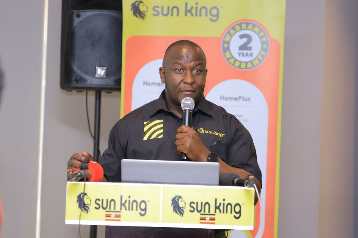 GyozlynB's tweet image. "I'm honored to welcome you all to the official launch of Sun King's refreshed logo in Uganda! We're celebrating growth, innovation, and our commitment to delivering more affordable solar energy solutions”-Peter Mugwanya, Country Business Leader. 

#SunKing #SwitchtoMore .