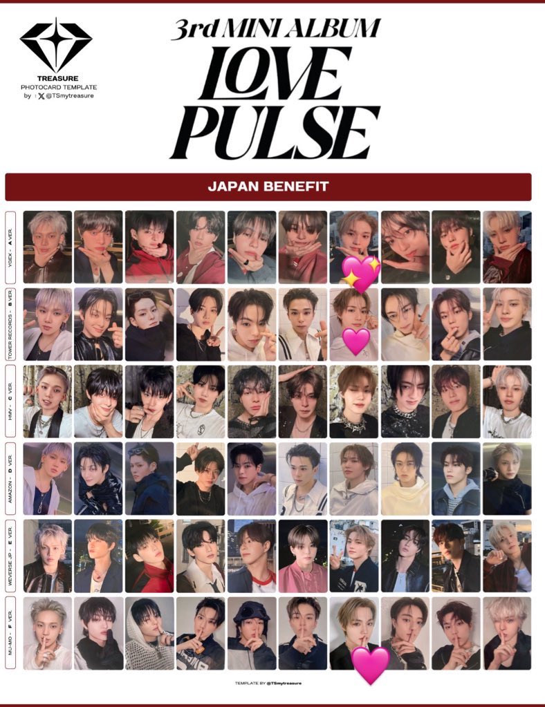 TREASURE LOVE PULSE mu-mo YGEX タワレコ 交換
【譲】ヨシ ジェヒョク ハルト ジョンファン

【求】2枚目ドヨン💖>>🩷

郵送orツアー愛知、大阪手渡し
郵送の場合は纏めて交換の方優先
お気軽にお声かけください🙇🏻‍♀️

 #TREASURE
 #TREASURE交換