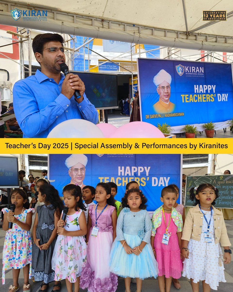 KIRAN_INTSCHOOL's tweet image. #Kiranites organized a vibrant Teacher’s Day celebration, filled with heartfelt performances, fun games, and inspiring speeches honoring our dedicated educators.The event fostered unity, joy, and deep appreciation, leaving behind lasting memories and renewed respect for teachers.