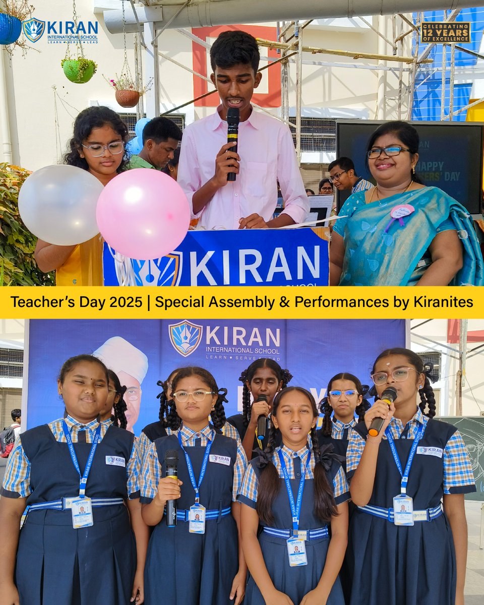 KIRAN_INTSCHOOL's tweet image. #Kiranites organized a vibrant Teacher’s Day celebration, filled with heartfelt performances, fun games, and inspiring speeches honoring our dedicated educators.The event fostered unity, joy, and deep appreciation, leaving behind lasting memories and renewed respect for teachers.