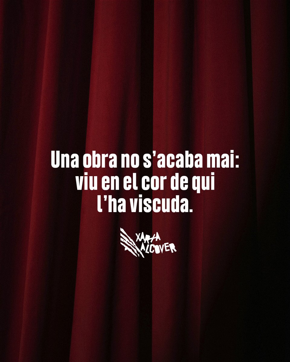 Una obra no només es veu, es viu. 🥰

I quan l’hem viscuda, esdevé part del nostre cor per sempre. ❤️

#xarxaalcover #teatreencatala #cultura #teatre #llenguacatalana