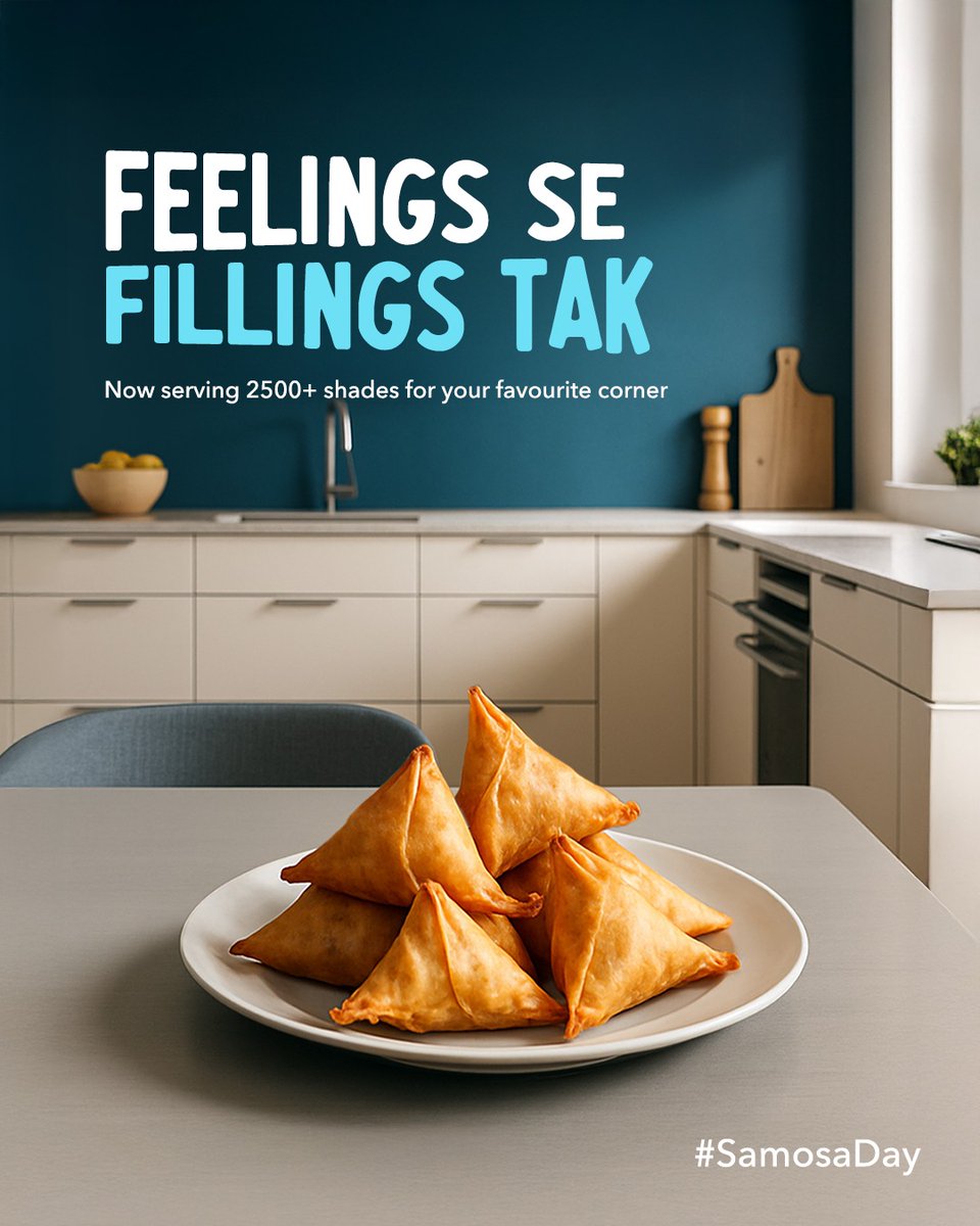 Have a samosa today and like this post to not hurt our 'fillings' 

#SamosaDay #BergerPaintsIndia #PaintYourImagination