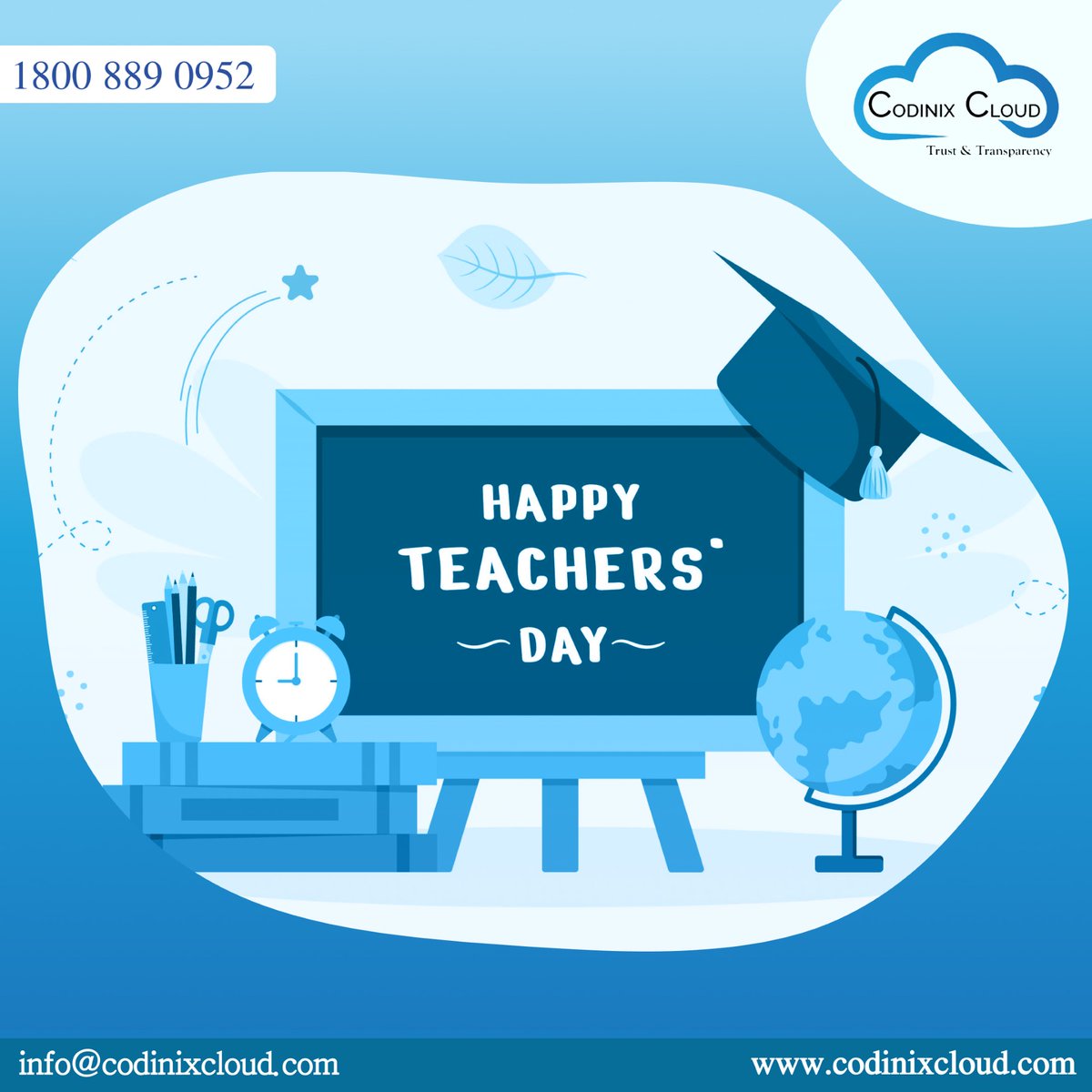 CodinixCloud's tweet image. Happy Teachers&apos; Day 2025

#teachersday #teacher #teachers #happyteachersday #teacherlife #teachersfollowteachers #education #teacherstyle #school #love #teacherslife #hariguru #thankyou #teacherspayteachers #teachertraining #guru #teacherappreciation