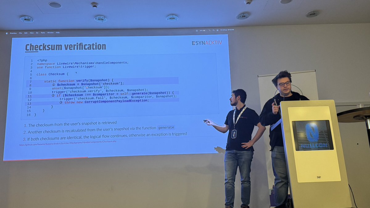 NULLCON (@nullcon) on Twitter photo Exploiting LiveWire by Remi & Pierre from <a href="/Synacktiv/">Synacktiv</a> team ! #nullconBerlin2025 Exploiting LiveWire by Remi & Pierre from <a href="/Synacktiv/">Synacktiv</a> team ! #nullconBerlin2025