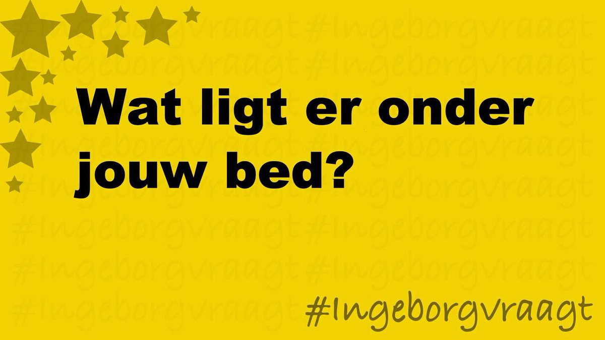 Wat ligt er onder jouw bed? #IngeborgVraagt