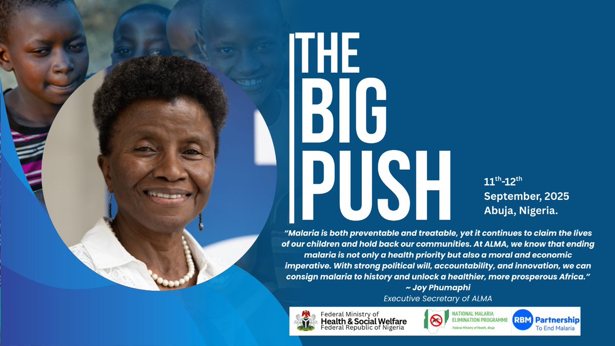 6 Days to Go!
ALMA joins hands with Nigeria and global partners to rally political will and mobilize domestic resources for malaria elimination. Every commitment matters.
Together, we can change the story of malaria in Africa and secure a healthier future.
#BigPushNigeria
