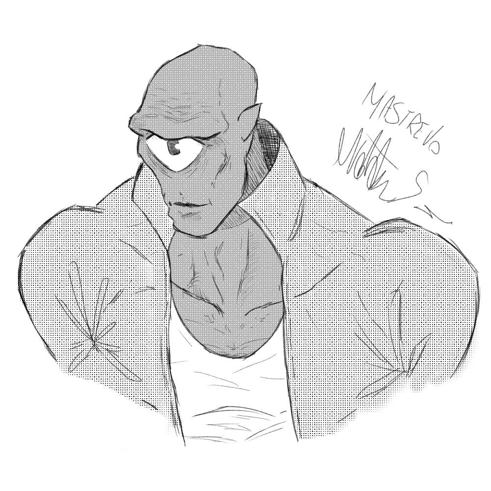 Mastrevo's tweet photo. Tried trying with this drawing of Allen in a more manga/European comics style coloring in bnw. I kinda like it ngl.

#invincible #invinciblefanart #allenthealien #drawing #art #fanart #digitalart #digitalart #mangaart #sketch https://t.co/oVexT9dIEo
