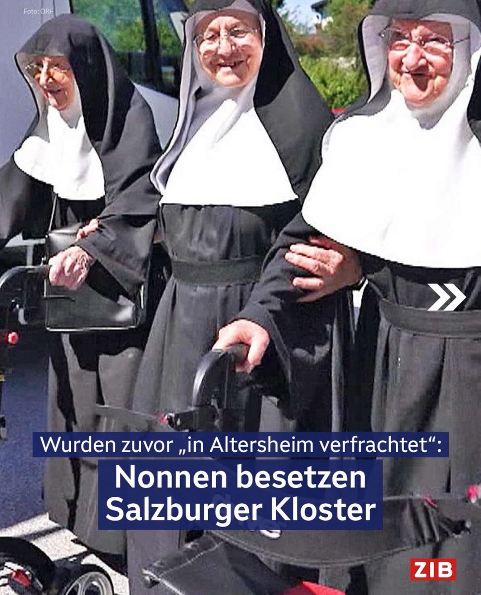 Annika_Hofman's tweet image. 3 Nonnen besetzen das Kloster in dem sie ihr Leben lang gewohnt haben. Man hat sie gegen ihren Willen ins Altersheim verfrachtet. Es fehlen auch Geld und Sparbücher. 
So geht die katholische Kirche mit Menschen um. 
Christlich halt! 🤢

Ganz, ganz viel Liebe für die 3 Frauen. 🥰