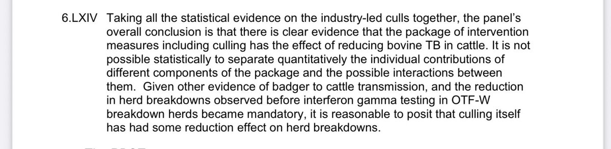 For those genuinely interested in the badger &amp; TB issue, Chapter 6 of the new Godfray report is, in my view, the most informed, balanced &amp; authoritative piece I have read….