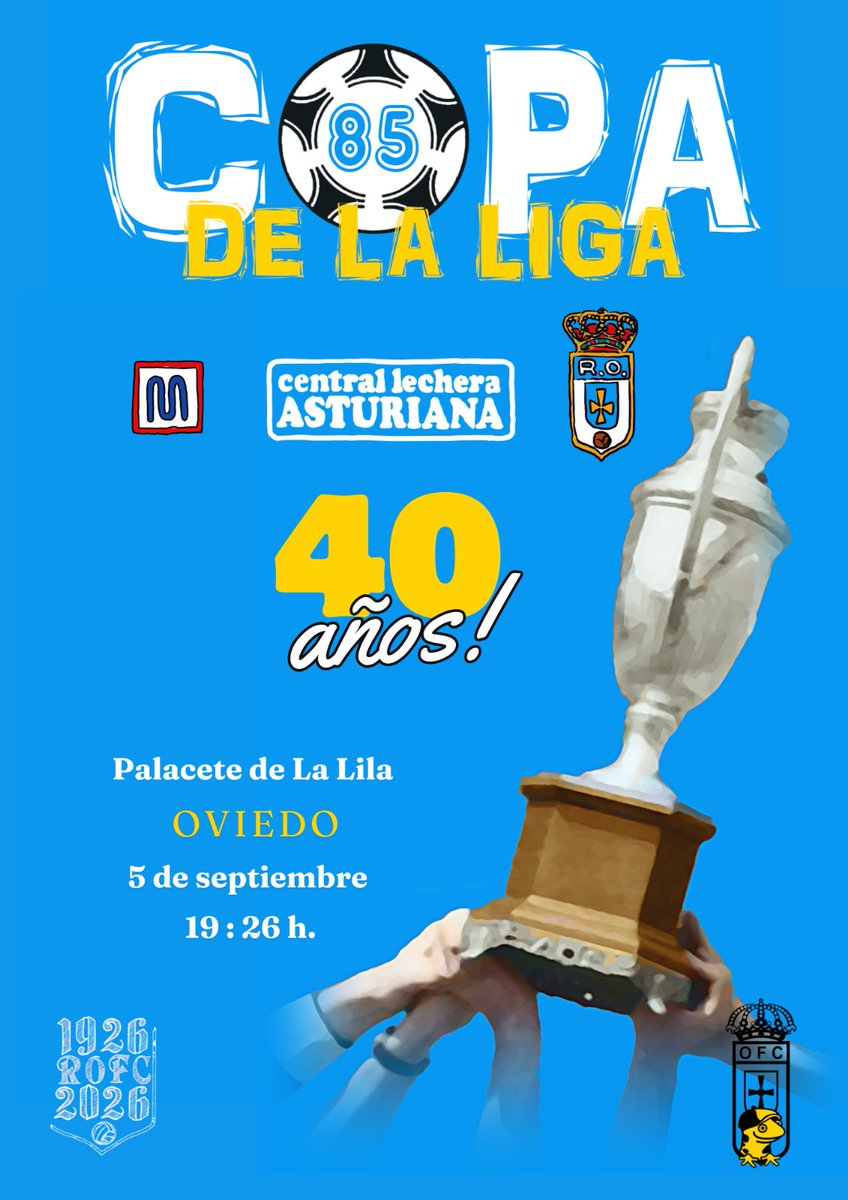 Hoy:
19:26 h.
Palacete de La Lila
Homenaje a los campeones de la Copa de la Liga 1985 con un álbum de cromos conmemorativo y coloquio de <a href="/MiguelFernandi/">Míguel Fernandi</a>  con varios de sus protagonistas
Tercer volumen de la colección de <a href="/Basiliscus1926/">ℬ𝔸𝕊𝕀𝕃𝕀𝕊ℂ𝕌𝕊 ℂ𝕀𝔸.</a> con la colaboración de <a href="/juanjocastro/">Juanjo Castro</a>