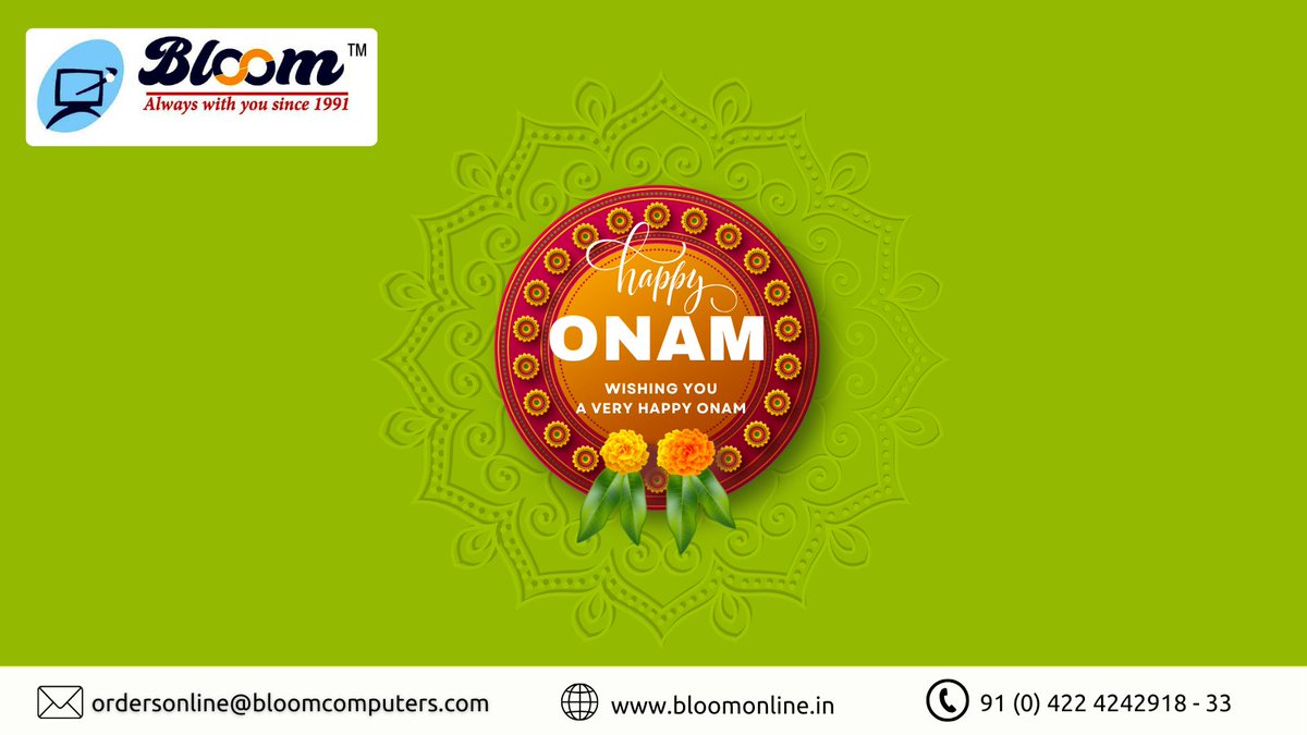 bloomcomputers's tweet image. ✨ Bloom wishes you a joyful and prosperous Onam! 🌸
May this festive season bring happiness, harmony, and success to you and your family. 🌼💛
#HappyOnam #Onam2025 #BloomComputers #FestiveVibes #OnamCelebration #JoyAndProsperity #OnamSpecial #BloomElectronics #FestiveGreetings