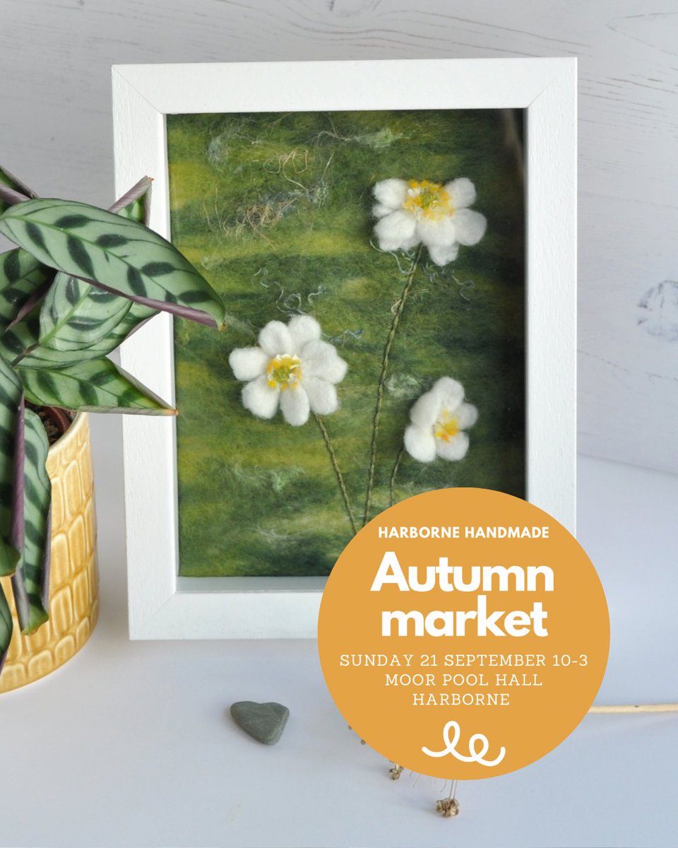 I’ll be at Harborne Handmade in just over two weeks’ time with all my needle felted creations and a few new pieces. There’s always lots of handmade goodness at this lovely event. Free entry 10-3 on Sunday 21 September. #birmingham #harborne #handmade #market #shoplocal