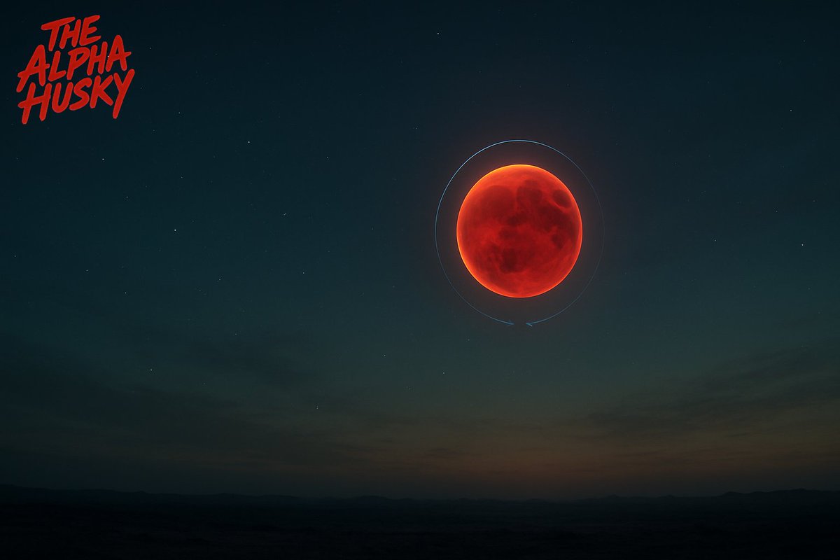 The_Alpha_Husky's tweet photo. Good morning, Howlers. 🐺🫡
The countdown hits 2.
Two nights until the sky bleeds red..
two nights until the howl shakes the chain. 🔴🌑
Stay sharp. Drop a 🔴 if you feel it in your chest already.
#The_Alpha_Husky #BloodMoon #AlphaHowlEclipse #JoinThePack