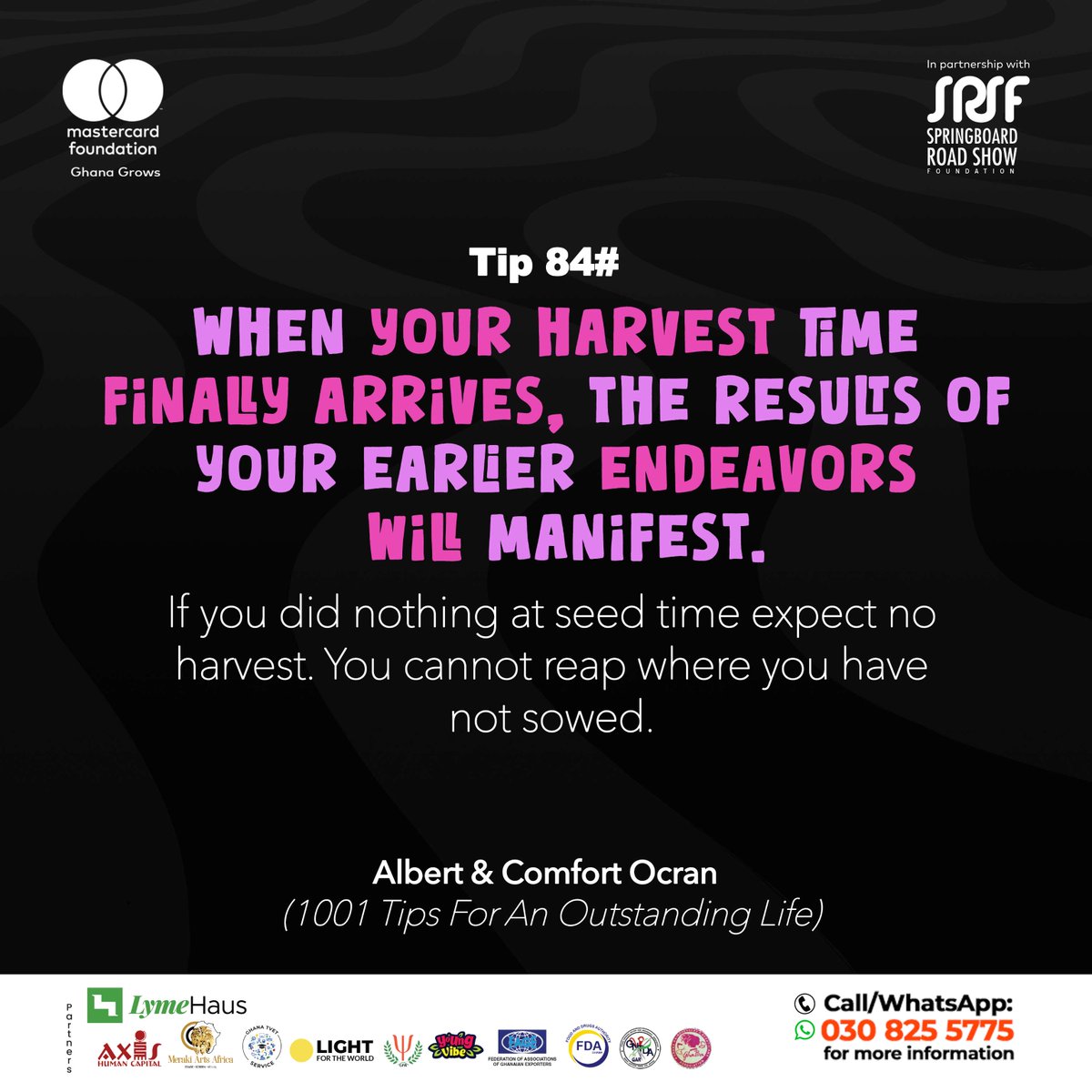 GhanaGrows's tweet photo. 🌾 You can’t harvest what you never planted. 
Sow wisely, reap greatly.
#GrowthMindset #SpringboardInspires #fyp https://t.co/iLTzU5L5s8