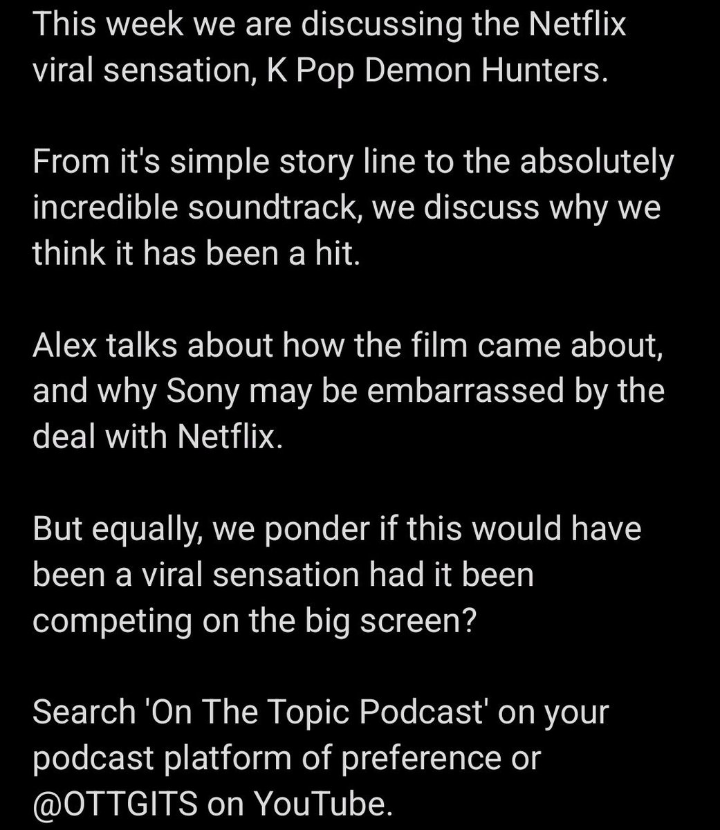 NEW EPISODE!

#OnTheTopic #Podcast #KPopDemonHunters #Sony #Netflix #Rumi #Mira #Zoey #KPop #HuntrX #SajaBoys #Golden #Takedown #sodaPop #Portsmouth #Southsea #PortsmouthCreatives