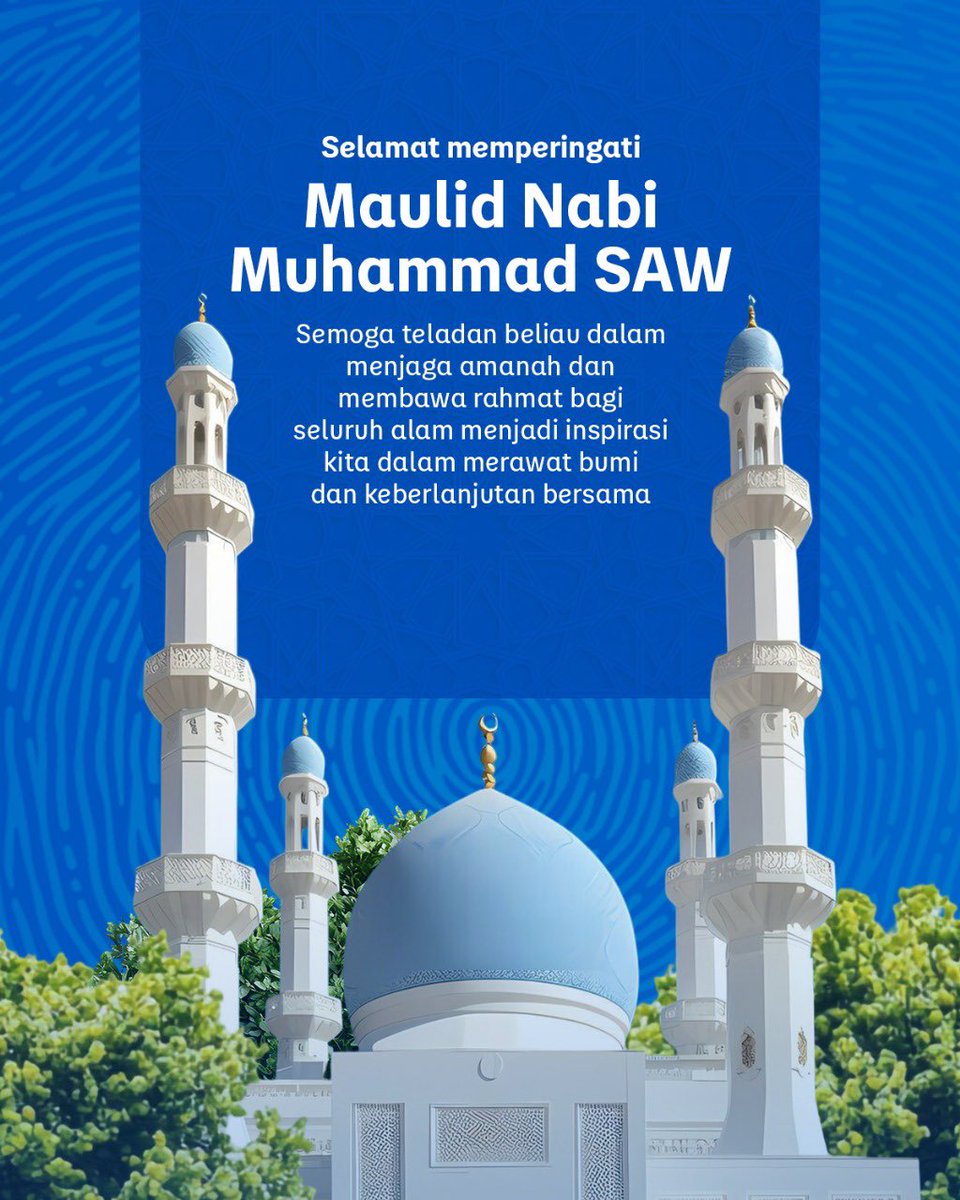 Selamat memperingati hari kelahiran Nabi Muhammad SAW.
Semoga kita dapat meneladani akhlak beliau dalam setiap langkah, termasuk dalam merawat alam yang menjadi amanah bersama.

Karena keberkahan hidup lahir dari keselarasan dengan sesama dan lingkungan.

#AQUALestari