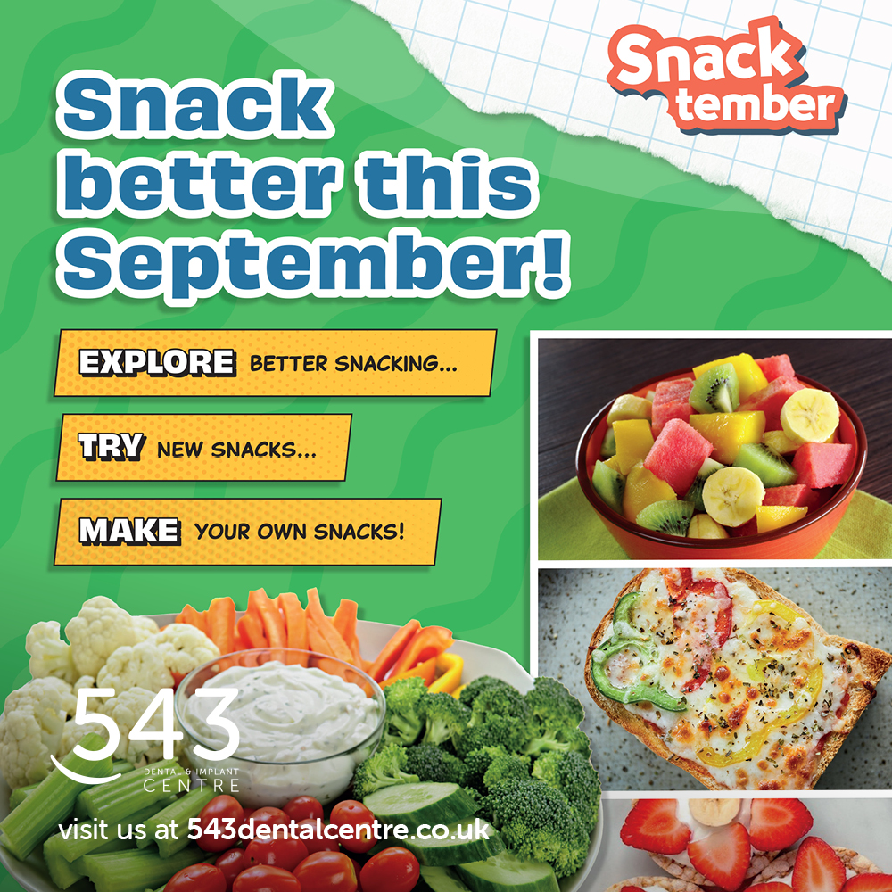 543DentalCentre's tweet photo. Thanks to the British Nutrition Foundation, this month is #Snacktember - a campaign packed with tips, recipes, and activities to help everyone snack smarter.
Find out more about the campaign and get your free resources: https://t.co/Z0ulMk9mCZ https://t.co/1F1yBMpzLN