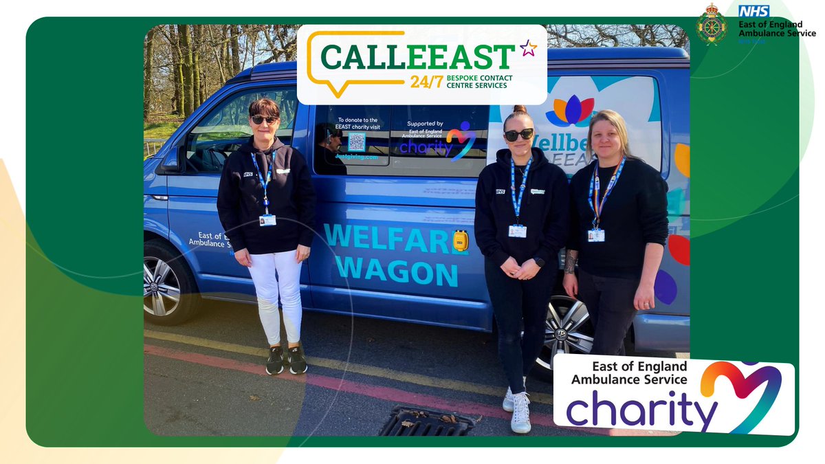 🤝💚 International Day of Charity 💚🤝

We’re proud to have our very own charity — The East of England Ambulance Charity.

At CallEEAST, we support the charity throughout the year with:
🍰 Bake Sales
🎟️ Raffles
🚑 Supporting the Welfare Wagon

#InternationalDayOfCharity #EEAST
