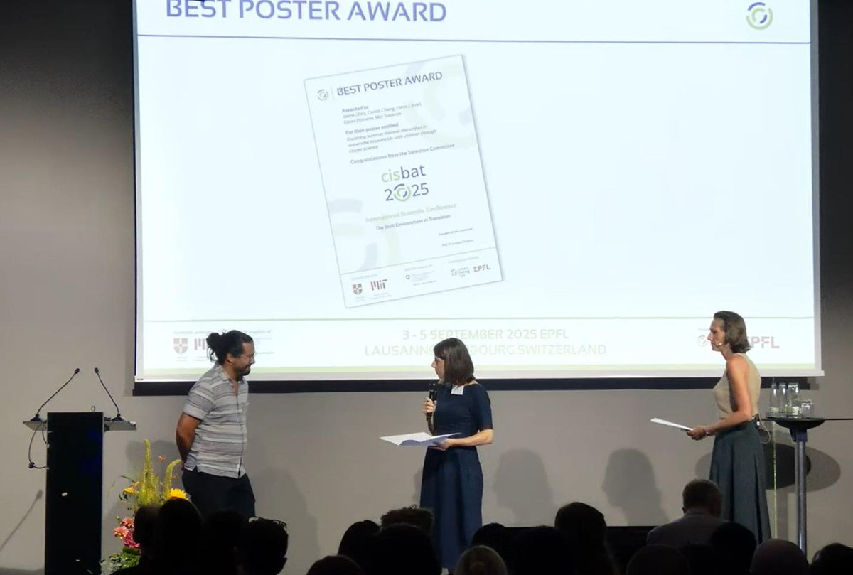 IREC_Energia's tweet photo. 🏆We are pleased to announce that the poster from Carlos Chang on #VigilantsDeLaCalor has received the #BestPoster #Award at #CISBAT2025 in Lausanne
👏Grateful for this recognition and the opportunity to share our work
#IRECawards https://t.co/hU6Z3zA6Dl