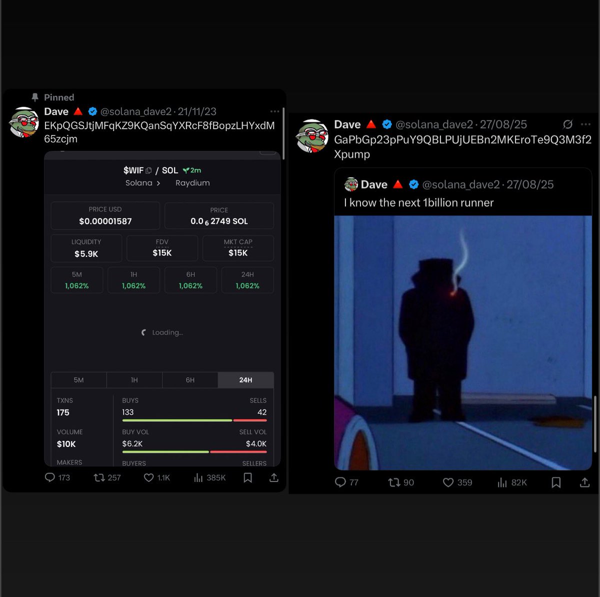 Last cycle you faded $WIF when <a href="/solana_dave2/">Dave 🔺</a> called it but the smart ones bidded and retired their future generations 

<a href="/solana_dave2/">Dave 🔺</a> is calling $SHITCOIN as the next billion dollar meme of this cycle 

Are you bidding on this useless $SHITCOIN anon ⁉️