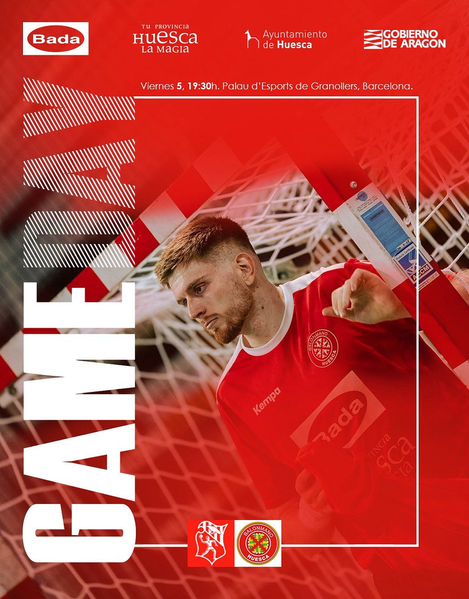 💥𝗚 𝗔 𝗠 𝗘  𝗗 𝗔 𝗬💥 

⚔️ @bmgranollers 
🕞 Viernes 5 de septiembre, 19:30h.
📍 Palau d’Esports de Granollers (Barcelona).

¡Última prueba antes de la competición oficial! ¡Vamos!💪🏽

#VenVolveras #DejandoHuella 👣 #BadaHuesca #HuescaLaMagia #LigaNexusEnergía #ASOBAL