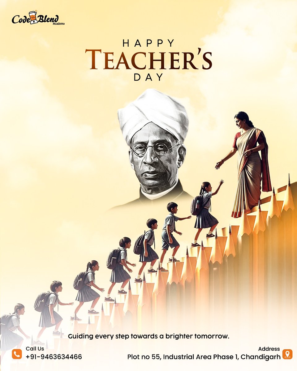 CodeblendA's tweet image. Teachers are the true architects of the future, guiding every step and shaping every dream into reality. Today, we celebrate their wisdom, dedication, and endless inspiration.
Happy Teacher’s Day!
#TeachersDay #RespectForTeachers #GuidingTheFuture #KnowledgeBuilders #Inspiration
