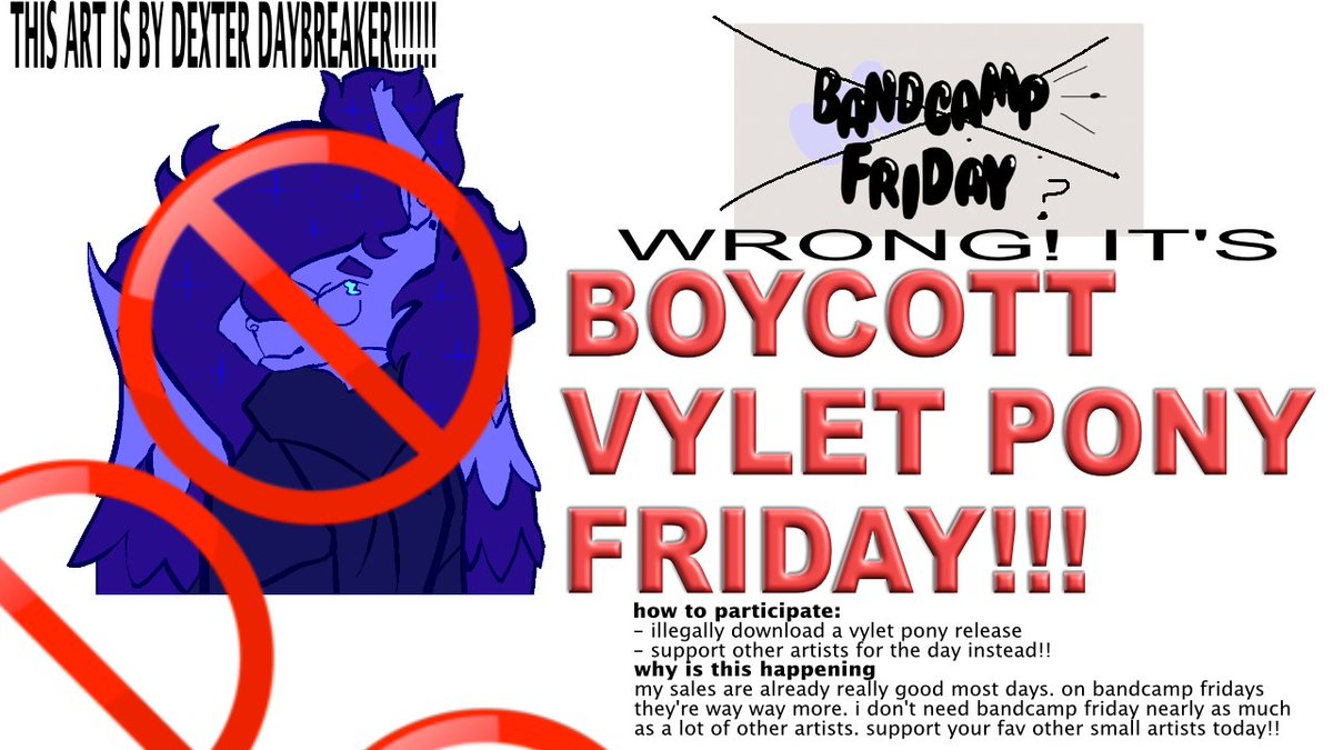 IT'S BOYCOTT VYLET PONY FRIDAY!!!