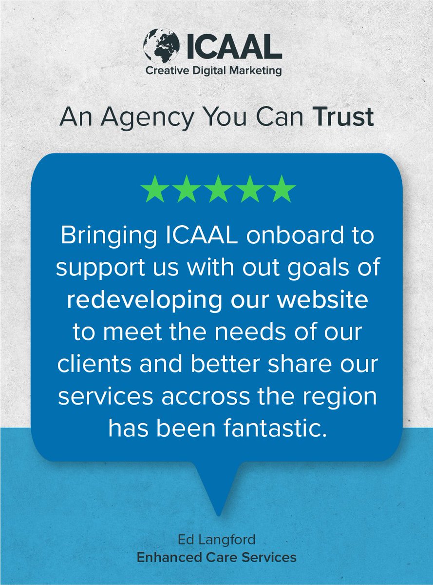 We’re proud to support organisations like <a href="/enhanced_c_s/">Enhanced Care Services Ltd.</a> with digital solutions that make a real difference. 🙌

👉 Discover how we can help your business too: internetconsultancy.pro

#ClientReview #Testimonial #ICAAL #DigitalMarketing