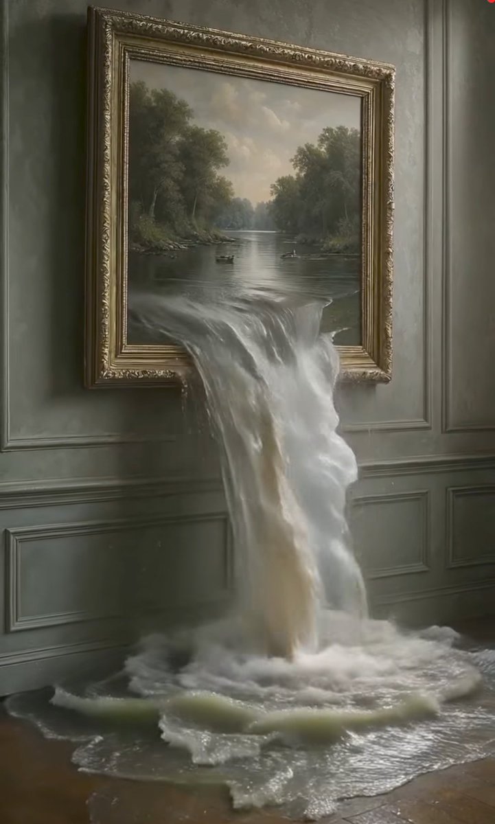 SexxxoSentido's tweet image. En el rincón de un museo, donde el polvo danzaba en haces de luz mortecina, colgaba un cuadro antiguo, un lago pintado con tal fervor que sus aguas parecían cobrar vida. No era un lienzo común: su marco, tallado con runas desgastadas, hexalaba un susurro que helaba el alma. Los…