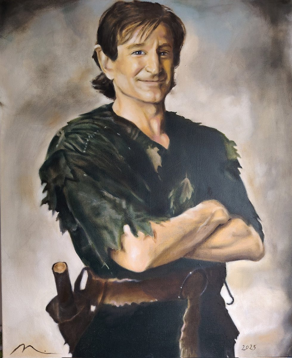 "Peter Pan" óleo sobre lienzo, 54 x 73 cms.
#Hook #RobinWilliams #AmblinEntertainment #StevenSpielberg #TristarPictures #MichaelGarciArt #oilpainting #deancundey #cinema #anthonypowell #ilustracionhiperrealista #jmbarrie #PeterPan
