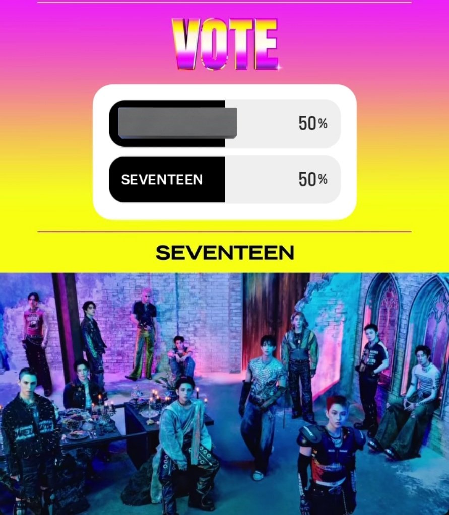 [VOTING] 2025 MTV VMAs Best Group

💠 Best Group (Round 3)

⏰ Ends September 6 @ 12AM KST

FOUR HOURS LEFT! BREAK THE TIE NOW! 

🔗 instagram.com/stories/mtv/37…

#SEVENTEEN #세븐틴 #VMAs    <a href="/pledis_17/">세븐틴(SEVENTEEN)</a> <a href="/vmas/">Video Music Awards</a>
