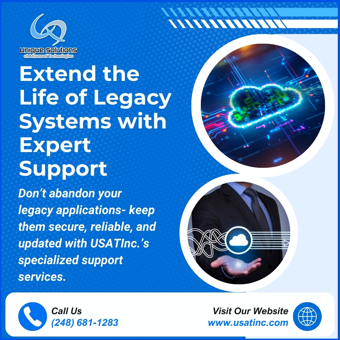 UsatInc's tweet image. 🛠 Maximize the value of your legacy apps with USAT Inc. From FoxPro to Access, we keep your systems stable while you prepare for modernization.

Call Us Today
📞 (248) 681-1283
🌐 usatinc.com

#LegacySupport #USATInc #FoxProSupport #AccessSupport #SoftwareMaintenance