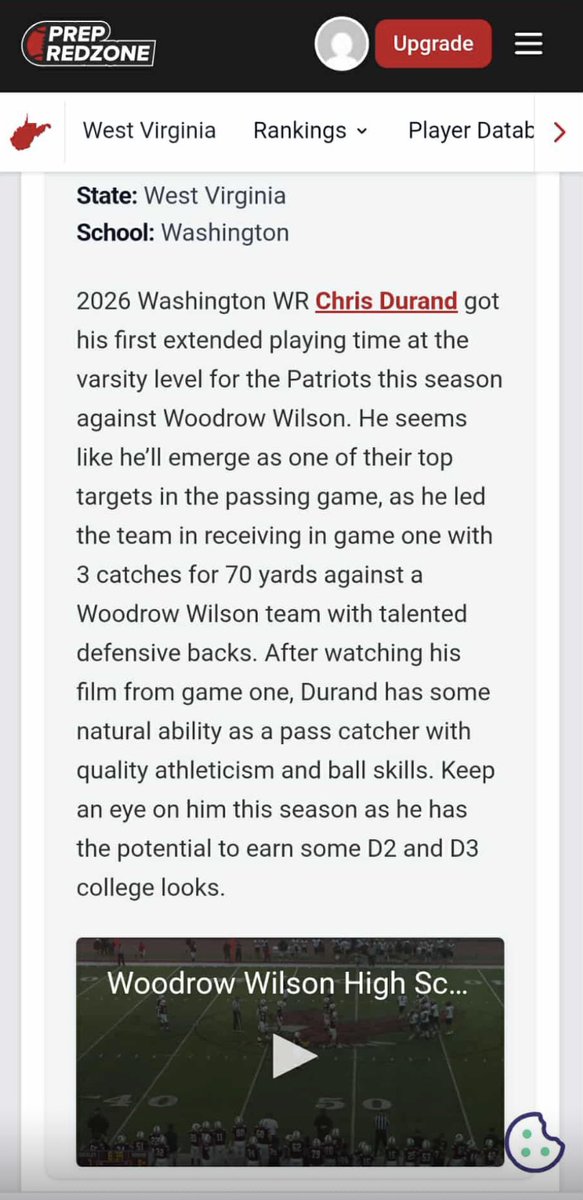 Chris Durand (@chrisdurand24) on Twitter photo Thank you! <a href="/PrepRedzoneWV/">Prep Redzone West Virginia</a> for the write up looking forward to prove people wrong. <a href="/PrepRedzone/">Prep Redzone 🏈</a> Thank you! <a href="/PrepRedzoneWV/">Prep Redzone West Virginia</a> for the write up looking forward to prove people wrong. <a href="/PrepRedzone/">Prep Redzone 🏈</a>