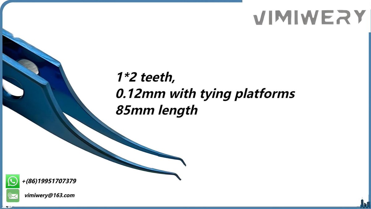 vimimery's tweet image. #ColibriToothed
Vimimery supplies professional #ophthalmic #surgical #instruments. Overall length:85mm, 1*2 teeth (0.12mm) with tying platforms.can contact us for more details.
Email: vimiwery@163.com
ebay.com/usr/vimiwery

#ophthalmology #ophthalmologist #eyesurgery #bb27
