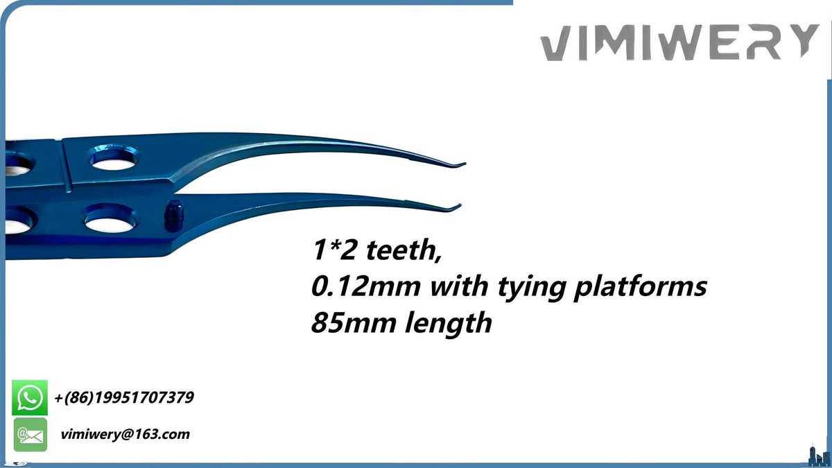 vimimery's tweet image. #ColibriToothed
Vimimery supplies professional #ophthalmic #surgical #instruments. Overall length:85mm, 1*2 teeth (0.12mm) with tying platforms.can contact us for more details.
Email: vimiwery@163.com
ebay.com/usr/vimiwery

#ophthalmology #ophthalmologist #eyesurgery #bb27