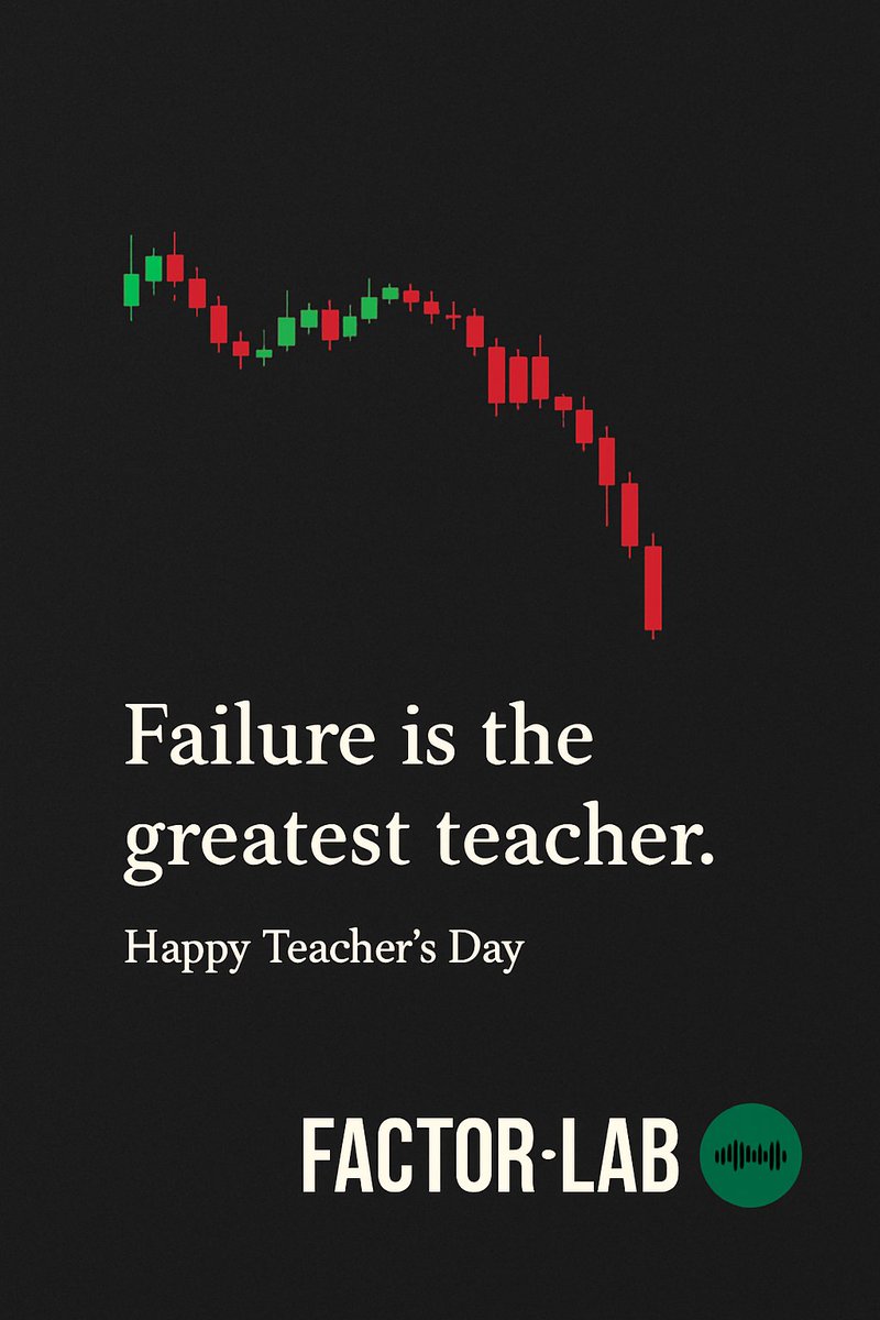 Every loss is a dataset, every failure a lesson. Precision is built on both.

Happy Teacher’s Day from FactorLAB.