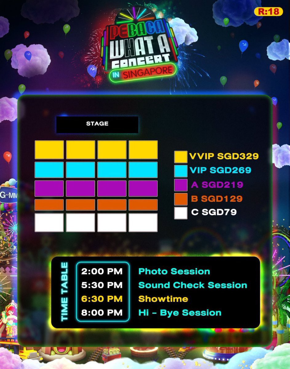 Wts lfb 
PEBACA What A Concert in Singapore 🇸🇬 
Available Tickets:
✅ VVIP Tickets 
✅VIP Tickets
Side by side tickets 
International buyers are welcome 
DM to inquire 
#ออฟกัน #WHATACONCERTINSG 
#PEBACAconcertSingapore
#Taynew #เตนิว 
#KristSingto #คริสสิงโต
#OffGun #ออฟกัน
